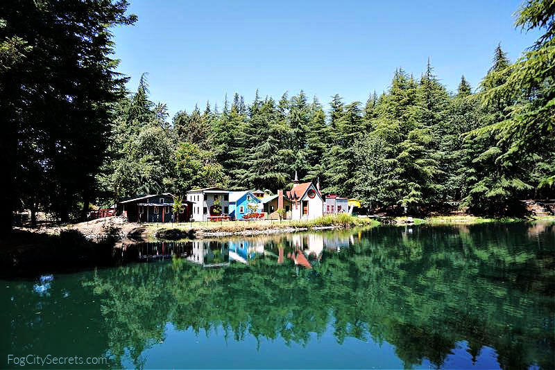 Sonoma Train Town lake and western town