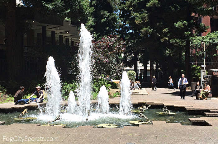 Transamerica Redwood Grove frog fountain