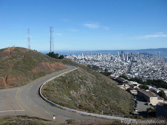 Twin Peaks San Francisco downtown view