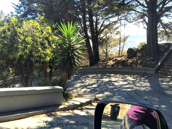 View of Vermont Street curves, driving down View of Vermont Street curves, driving down