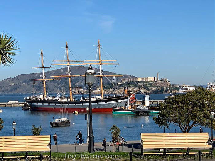 Old sailing ship at Fisherman's Wharf San Francisco Old sailing ship at Fisherman's Wharf San Francisco