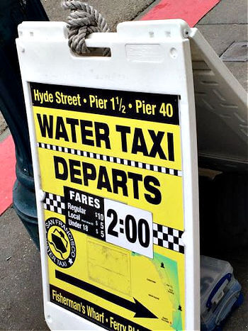 Water Taxi sign Water Taxi sign