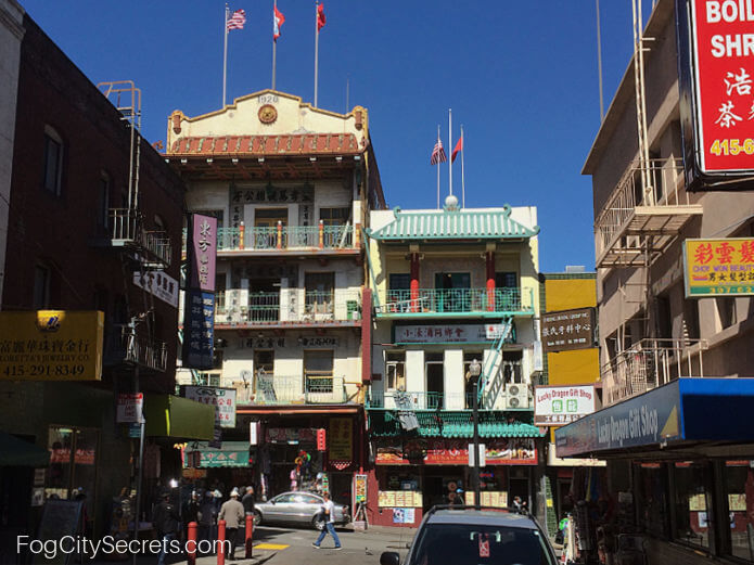 End of Waverly Street in San Francisco Chinatown