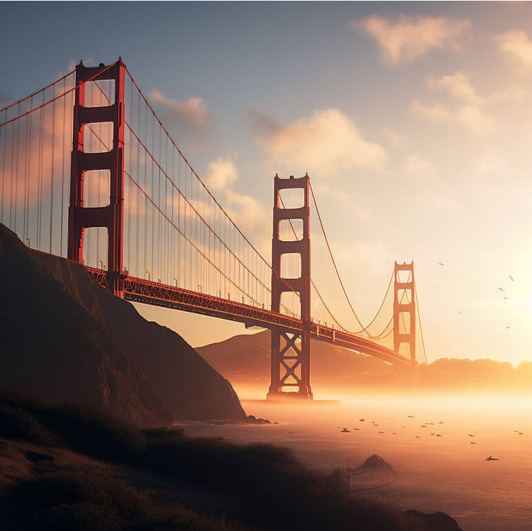 Weird image of the Golden Gate Bridge