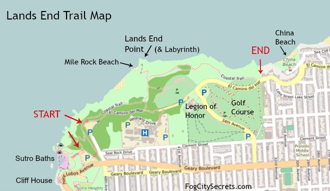 Lands End Coastal Trail Map