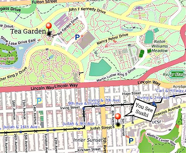 Map of You See Sushi in SF